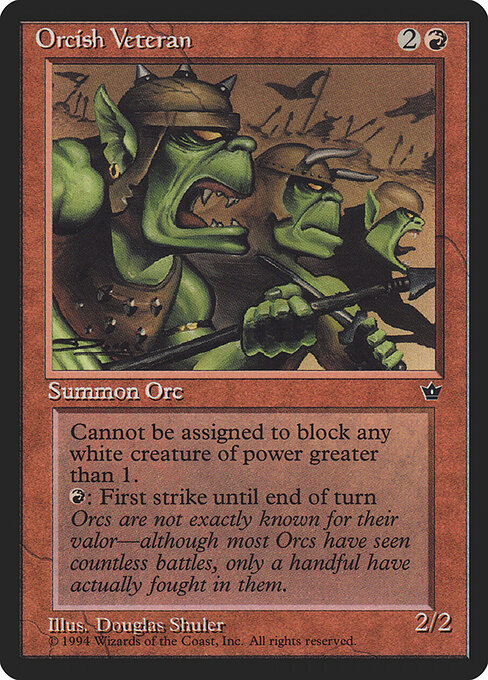 Orcish Veteran — Fallen Empires 62a