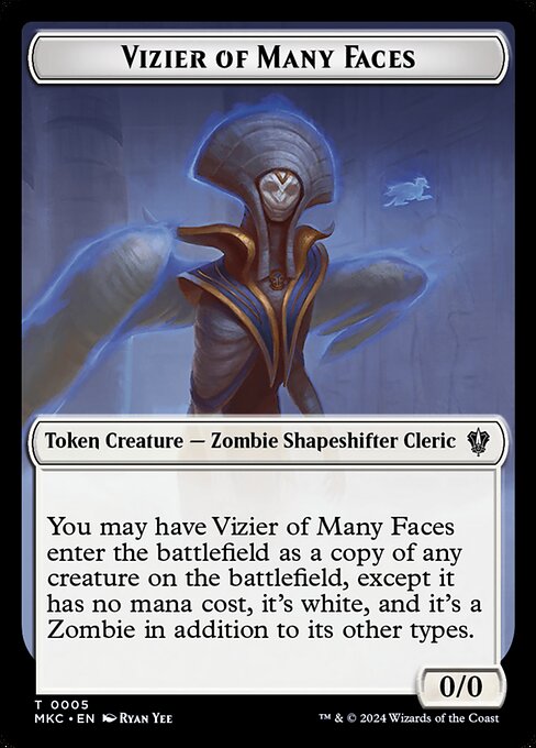 Vizier of Many Faces — Murders at Karlov Manor Commander Tokens 5