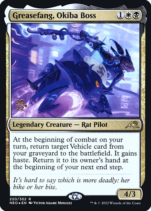 Presa-de-graxa, Chefe Okiba — Kamigawa: Neon Dynasty Promos 220s