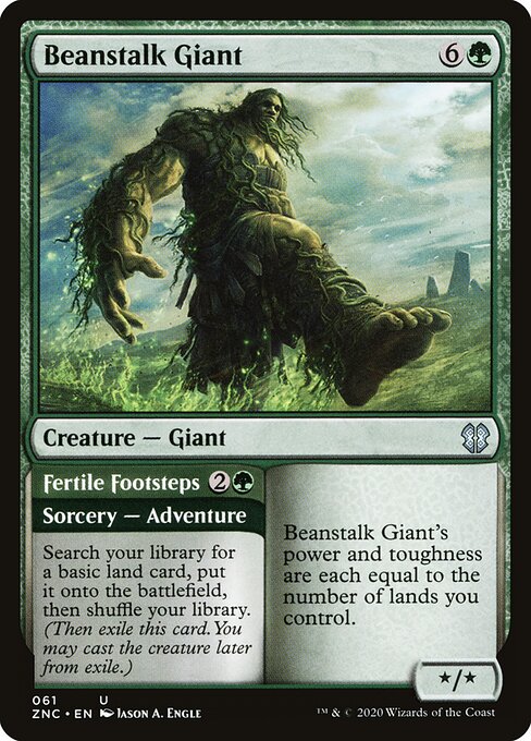 Gigante do Pé de Feijão // Pegadas Férteis — Zendikar Rising Commander 61
