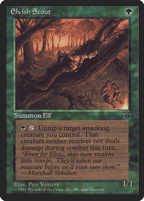 Elvish Scout — Fallen Empires 68b