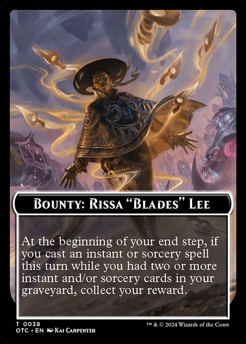 Bounty: Rissa "Blades" Lee — Outlaws of Thunder Junction Commander Tokens 38