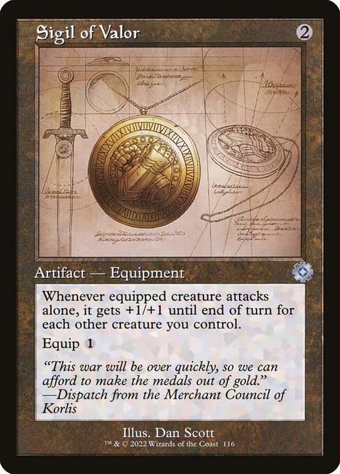 Insígnia de Bravura — The Brothers' War Retro Artifacts 116