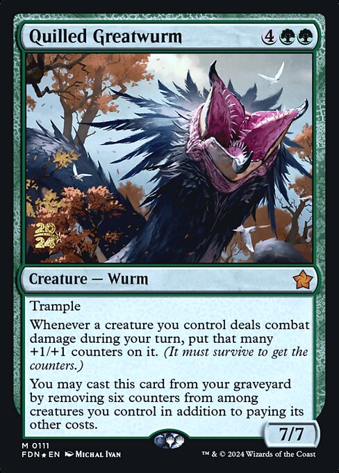 Quilled Greatwurm — Foundations Promos 111s