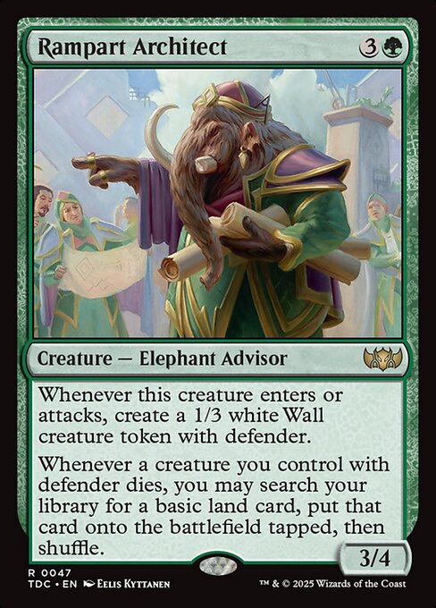 Rampart Architect — Tarkir: Dragonstorm Commander 47
