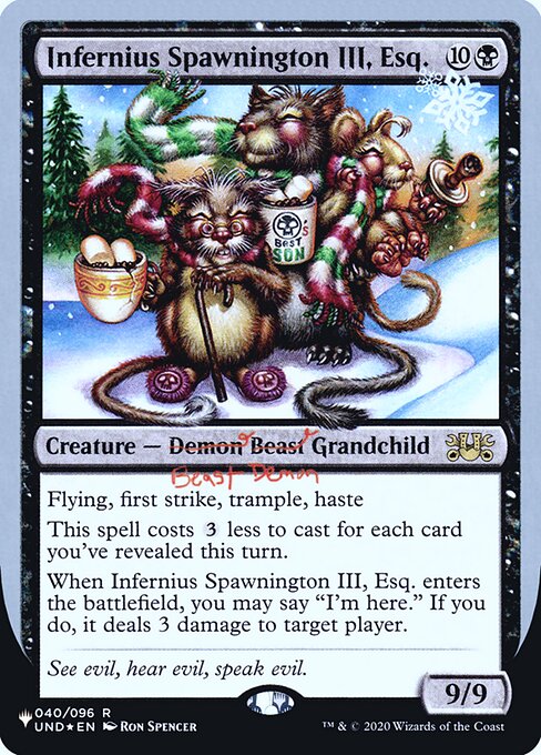 Infernius Spawnington III, Esq. — The List (Unfinity Foil Edition) 21