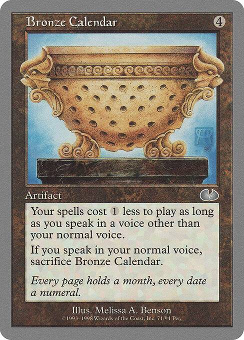 Bronze Calendar — Unglued 71