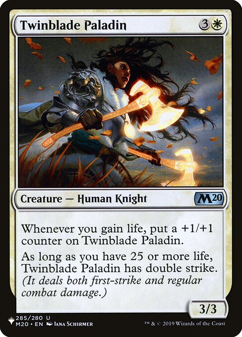 Paladina da Lâmina Dupla — The List M20-285
