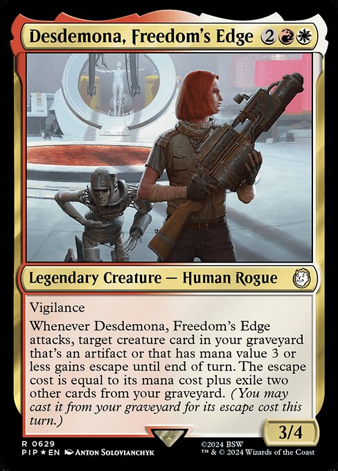 Desdemona, Freedom's Edge — Fallout 629