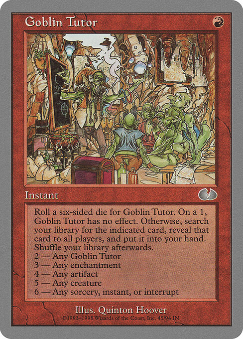 Goblin Tutor — Unglued 45