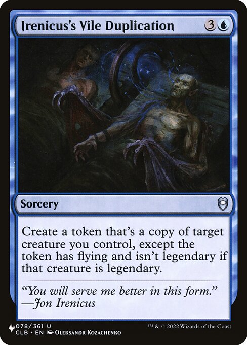 Duplicação Vil de Irenicus — The List CLB-78