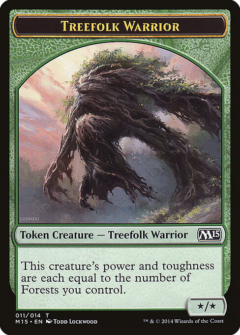 Treefolk Warrior — Magic 2015 Tokens 11