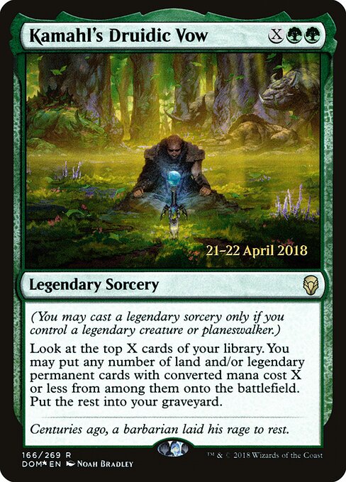 Voto Druídico de Kamahl — Dominaria Promos 166s