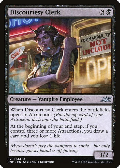 Discourtesy Clerk — Unfinity 70