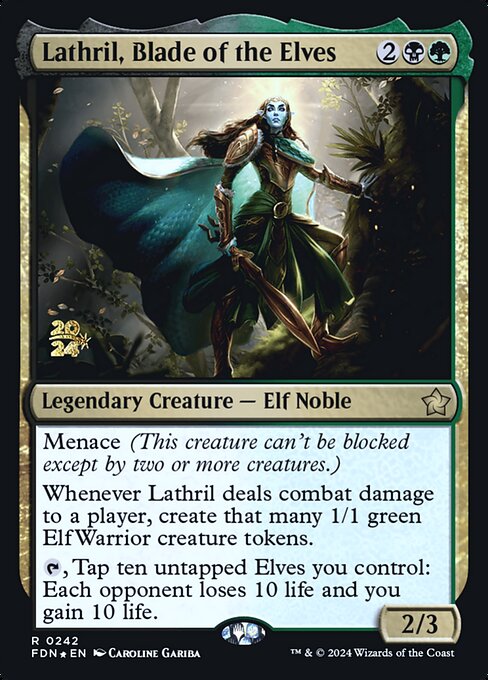 Lathril, Espada dos Elfos — Foundations Promos 242s