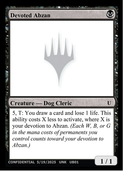Devoted Abzan — Unknown Event UB01