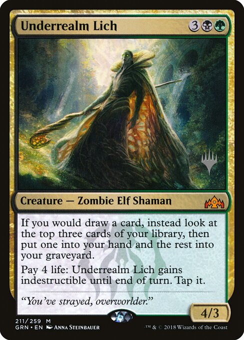 Lich do Reino Subterrâneo — Guilds of Ravnica Promos 211p