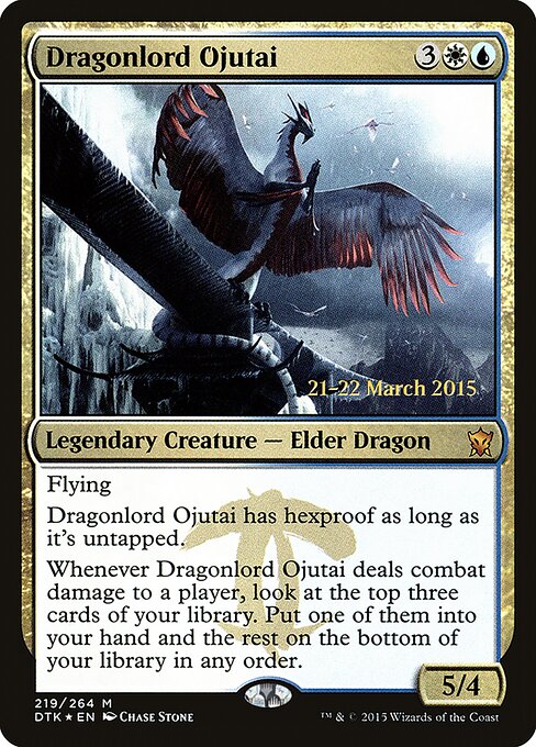 Ojutai, Soberano Dragão — Dragons of Tarkir Promos 219s