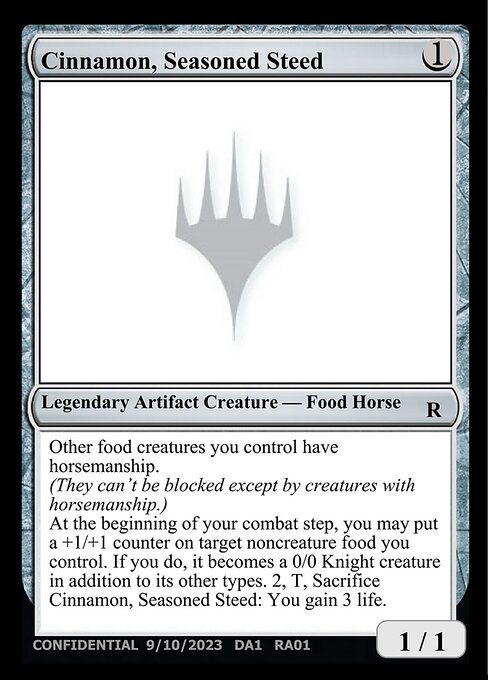 Cinnamon, Seasoned Steed — Unknown Event RA01