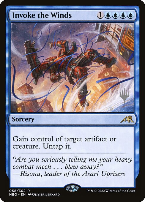 Invocar os Ventos — Kamigawa: Neon Dynasty Promos 58p