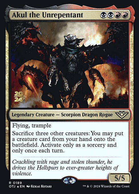 Akul, o Impenitente — Outlaws of Thunder Junction Promos 189s