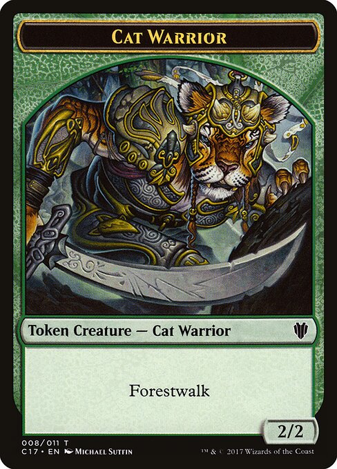 Cat Warrior — Commander 2017 Tokens 8