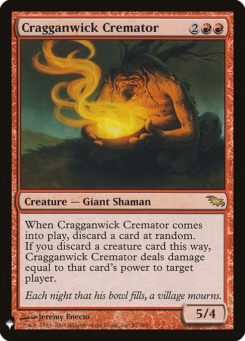 Cremador de Cragganwick — The List SHM-87