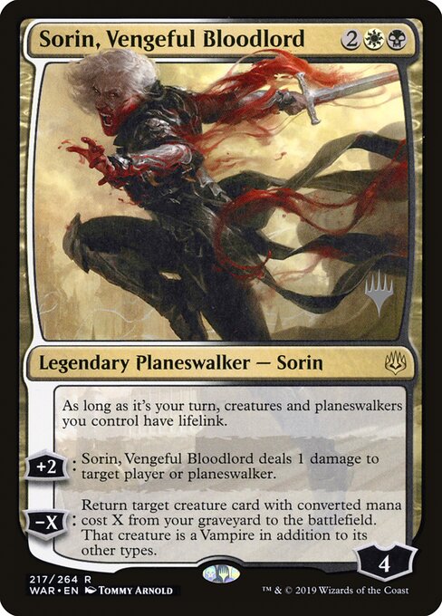 Sorin, Senhor Vampiro Vingativo — War of the Spark Promos 217p