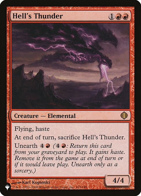 Trovão Infernal — The List ALA-103