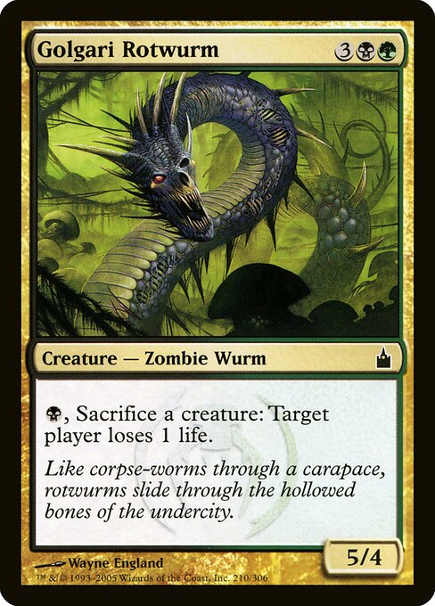 Vorme da Putrefação Golgari — Ravnica: City of Guilds 210