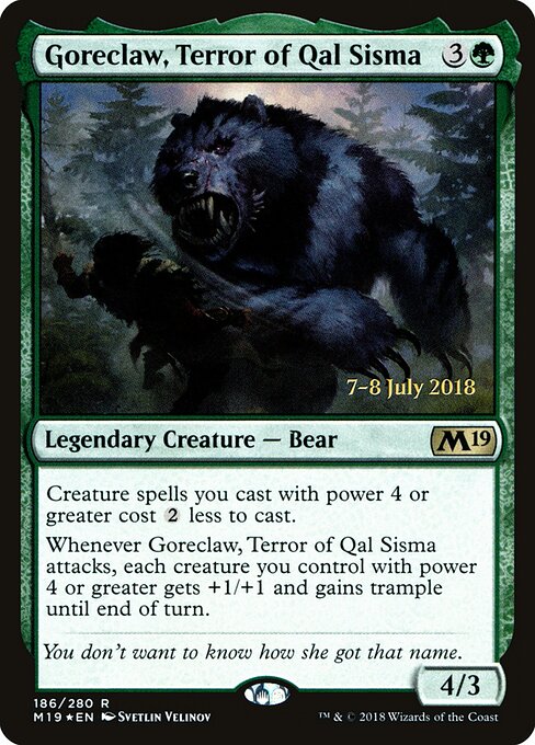 Garra Cruenta, Terror de Qal Sisma — Core Set 2019 Promos 186s