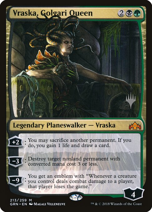 Vraska, Rainha Golgari — Guilds of Ravnica Promos 213p