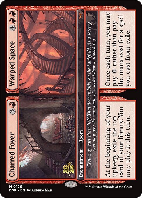 Charred Foyer // Warped Space — Duskmourn: House of Horror Promos 129s
