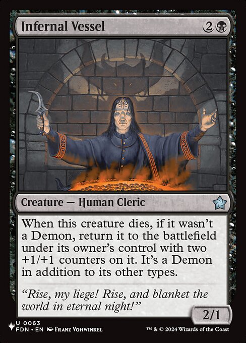 Infernal Vessel — The List FDN-63