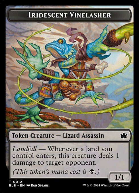 Iridescent Vinelasher — Bloomburrow Tokens 12
