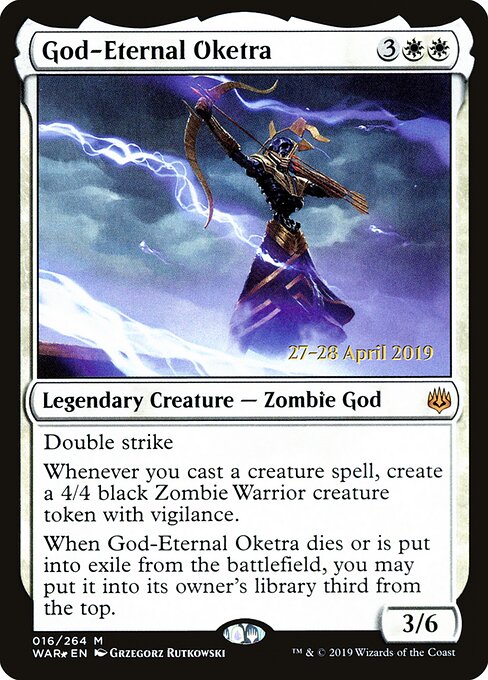 Eterna-deusa Oketra — War of the Spark Promos 16s