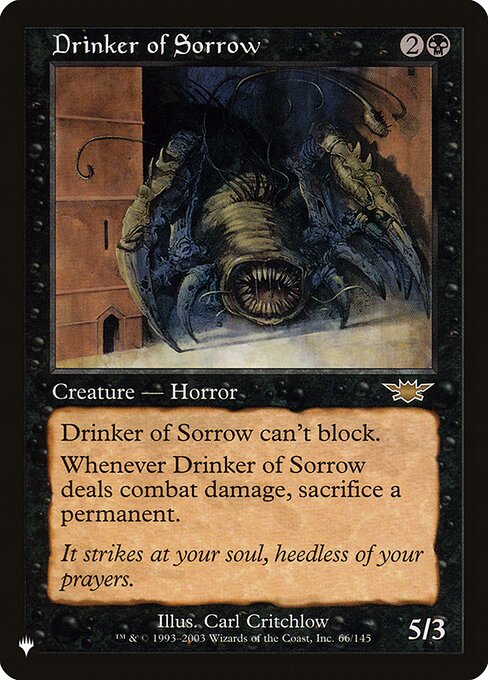 Bebedor de Pesar — The List LGN-66