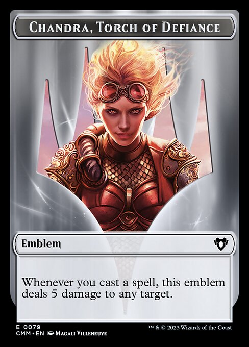 Chandra, Torch of Defiance Emblem — Commander Masters Tokens 79