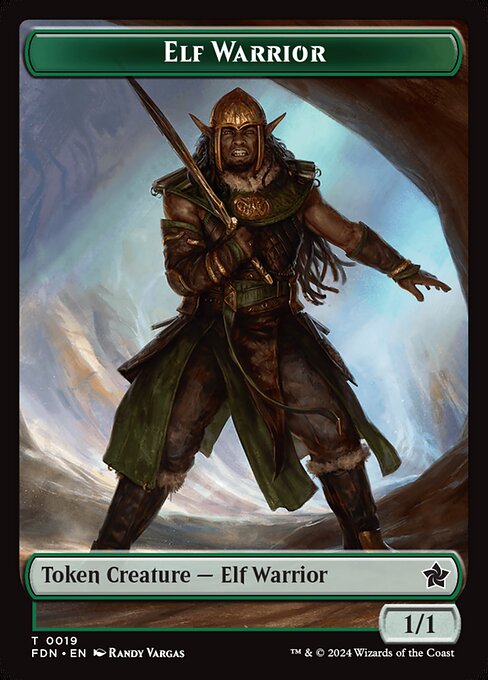 Elf Warrior — Foundations Tokens 19