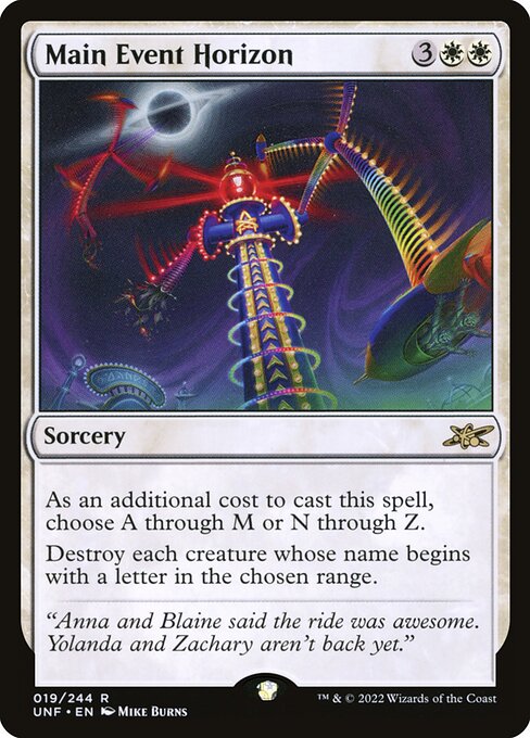 Main Event Horizon — Unfinity 19