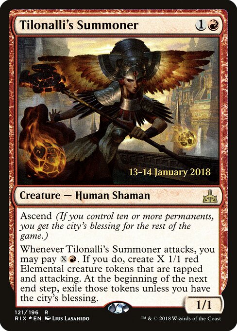Invocadora de Tilonalli — Rivals of Ixalan Promos 121s