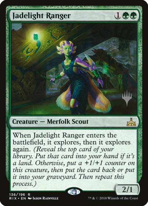 Patrulheira Jadeluzente — Rivals of Ixalan Promos 136p
