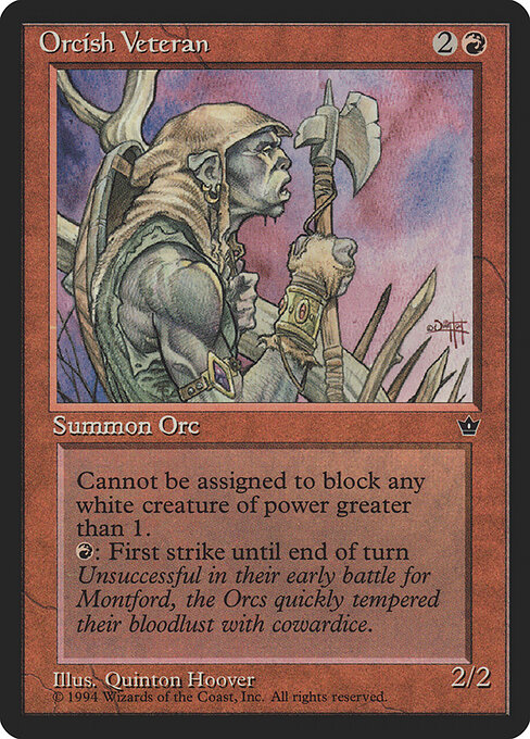 Orcish Veteran — Fallen Empires 62c