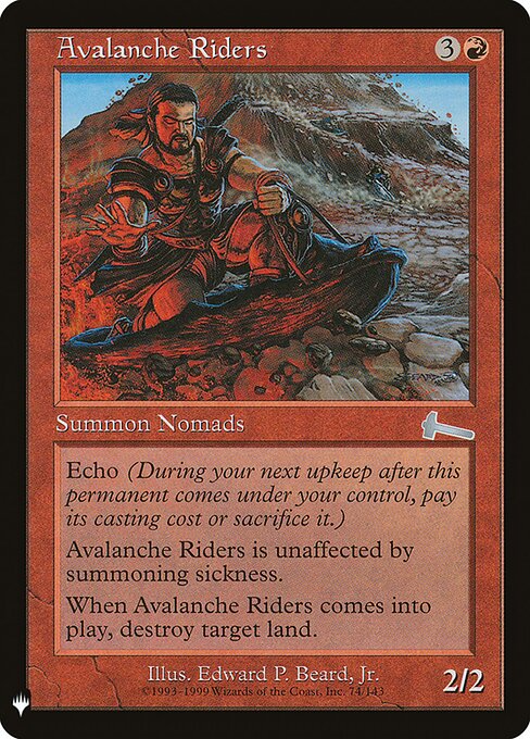 Ginetes da Avalanche — The List ULG-74