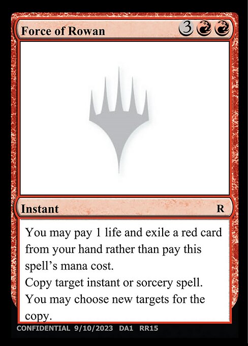 Force of Rowan — Unknown Event RR15