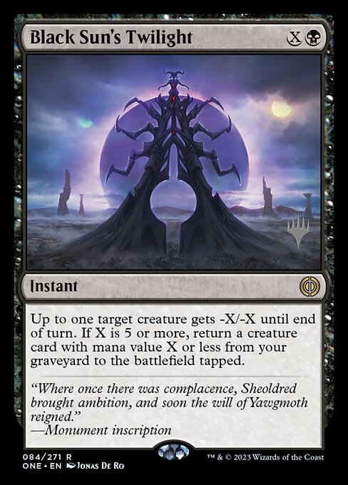 Crepúsculo do Sol Negro — Phyrexia: All Will Be One Promos 84p