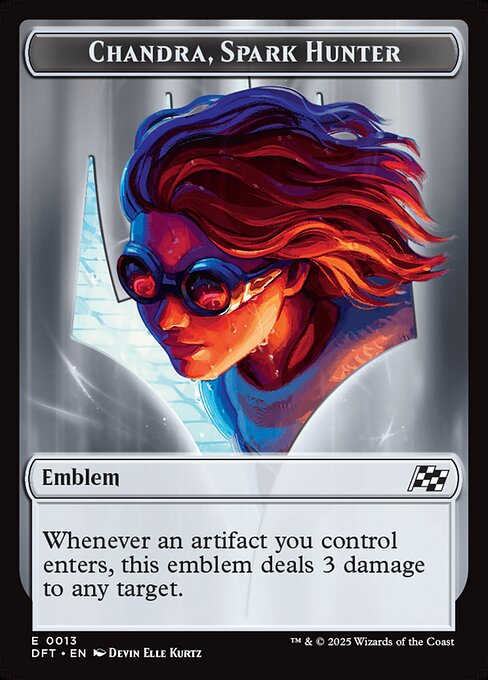 Chandra, Spark Hunter Emblem — Aetherdrift Tokens 13