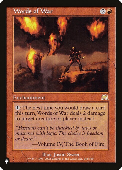 Palavras de Guerra — The List ONS-244