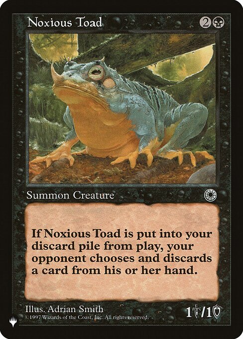Noxious Toad — The List POR-104