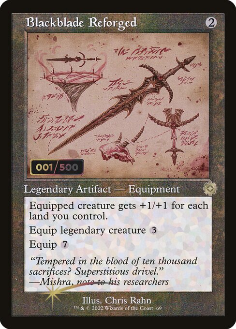 Lâmina Negra Reforjada — The Brothers' War Retro Artifacts 69z